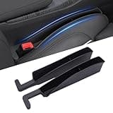 2 PCS New Car Seat Gap Filler, Car Organizers and Storage, Car Seat Accessories, Used for Storing Mobile Phones, Wallets, Keys, to Prevent Items from Falling Into The Seat Gap（Black）
