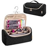 Yarwo Travel Case Compatible for Dyson Airwrap Complete Styler All Models and Attachments, Portable Storage Bag with Hanging Hook for Hair Curler Accessories, Black (Patented Design)