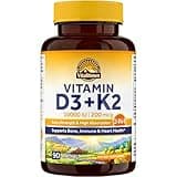 Vitalitown Vitamin D3 K2 Supplement, Vitamin D3 10000 IU Vitamin K2 (MK7) 200 mcg, 90 Softgels, Non-GMO, No Gluten & Soy, for Bone, Teeth, Immune, Heart & Muscle Health