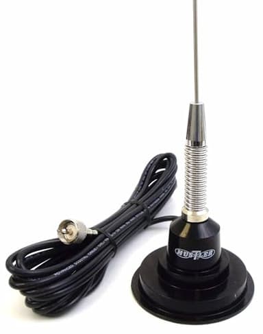 Hustler IC100S-B 42 in. Base Load Magnet Mount Cb Antenna With Spring Black