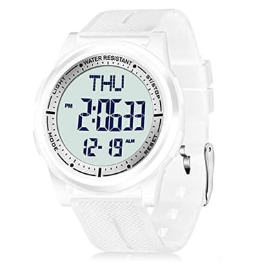 Beeasy Digital Watch for Men Women, 50M Waterproof Ultra-Thin Lightweight Silicone 44mm Sports Watch with Alarm, Stopwatch and Countdown Timer, Ideal for Gym, Running, School and Daily Wear