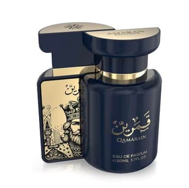 Amaran Qamarain For Him Eau de Parfum 3.4 oz – Woody Fresh Arabian Perfume for Men with Pineapple, Bergamot & Oakmoss – Long-Lasting Masculine Fragrance Made in Dubai