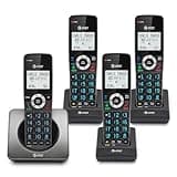 AT&T GL2101-4 DECT 6.0 4-Handset Cordless Home Phone with Call Block, Caller ID, Full-Duplex Handset Speakerphone, 2" White Backlit Display, Lighted Keypad (Graphite & Black)