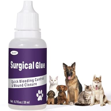 Animal Surgical Glue 20ml – Fast Bleeding Control & Wound Closure for Pets | Quick-Setting Veterinary Adhesive – Relieves Pain from Cuts, Scrapes & Lacerations