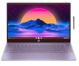 HP Touch 14a Chromebook in Lavender 14in HD Intel Quad Core up to 3.4Ghz 4GB DDR5 128GB Storage WiFi Webcam 4K Grahics Chrome OS Backlit Keyboard Pen (14a-nf – Renewed)