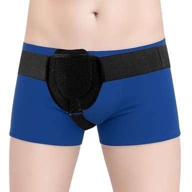 Hernia Belts for Men Inguinal, Adjustable Inguinal Hernia Support for Men Suit Both Left And Right Side, Hernia Truss Provides Concealed And Comfortable Support With Removable Compression Pads,Black