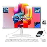 HP 21.5-inch All-in-One Desktop PC - Microsoft Office Lifetime - Free CD/DVD Drive - Wi-Fi 6 - FHD Display - 720P Webcam - Intel Celeron Dual-Core - for Everyday Study & Work Use (32GB RAM, 1TB SSD)