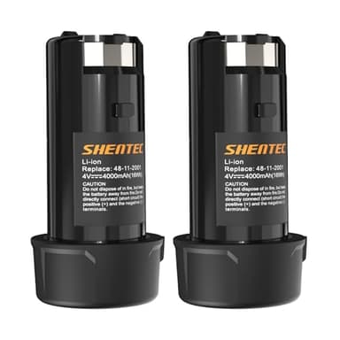 Shentec 2 Pack 4V 4.0Ah Lithium-Ion Battery Compatible with Milwaukee 48-11-2001,M4,M-4,2101-20,4932430098, 45242298150