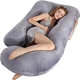 BATTOP Pregnancy Pillow for Sleeping,Full Body Maternity Pillow with Removable Washable Cover,Support for Back,HIPS,Legs,Belly for Pregnant Women
