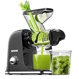 SiFENE Cold Press Juicer Machine, Compact Single Serve Slow Masticating Juicer, Vegetable and Fruit Juice Extractor Maker Squeezer, Easy to Clean, Non-BPA (Black)