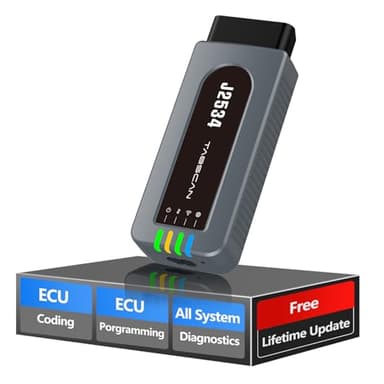 Tabscan J2534 Reprogramming Tool for OEM Diagnostics and Programming, J2534 Pass Thru Device Fit for Toyota/Lexus/Scion Vehicles, Support D-PDU/CAN-FD/DoIP, Compatible with OE Software
