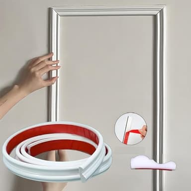 ZHIVEZEN 20FT x 1.6IN Peel and Stick Wall Molding Trim, TPE Rubber Flexible Chair Rail for Mirror Frames, Doors & Home Decor - Matte White (Note: Heat Treatment Required for Best Adhesion)