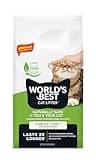 WORLD'S BEST CAT LITTER Comfort Care Unscented 15-Pounds - Natural Ingredients, Quick Clumping, Flushable, 99% Dust Free & Made in USA - Long-Lasting Odor Control & Easy Scooping