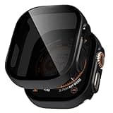 TSOGIA for Apple Watch Ultra/Ultra 2 Privacy Screen Protector Case 49mm, [Anti-Peeping] Ultra-Thin Protective Bumper Cover for Apple Watch Ultra/Ultra 2 49mm, 2 Pack, Black