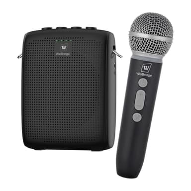 WinBridge Wireless Voice Amplifier with Microphone for Teachers, Portable PA System with Bluetooth Handheld Mic, Portable Speaker Mic Set, Cardioid Pickup for Classroom, Outdoor, Public Speaking WB009
