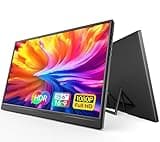 WGK Portable Monitor 15.6-inch 1080P USB-C HDMI Ultra Slim Travel Monitor with Kickstand for Laptop, PC, Mac Phone, PS, Xbox, Swich Gaming Monitor IPS Slim Zero Bezel