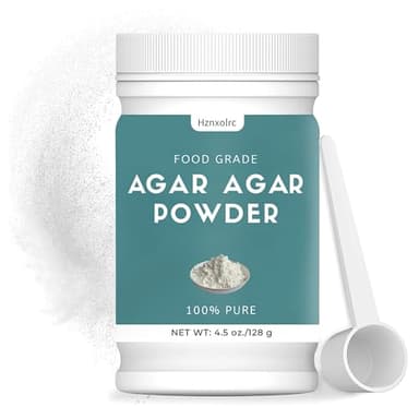 4.5 oz Agar Agar Powder, 100% Pure, Premium Natural Thickener and Gelling Agent, Rich in Dietary Fiber, Suitable for Making Candies, Cheeses, Jellies, Jams and More