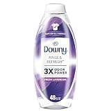 Downy RINSE & REFRESH Laundry Odor Remover and Fabric Softener, Fresh Lavender, 48 fl oz, Safe on ALL Fabrics, Gentle on Skin, HE Compatible