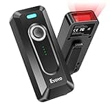 Eyoyo 2D Bluetooth Barcode Scanner Wireless with Clip, 2000mAh Battery with Level Indicator, Portable Mini QR Bar Code Reader for Library Book Inventory Compatible with iPhone, iPad, Android Phone