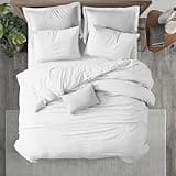 Kotton Culture 1000 Thread Count Duvet Cover 3 Piece Duvet Set 100% Egyptian Cotton Breathable All Season with Zipper & Corner Ties Soft Comforter Cover (White, King/Cal King)