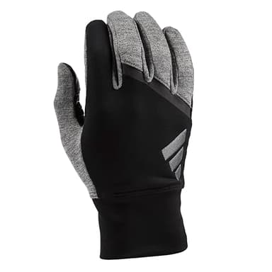 adidas Winter Performance VELOCITY Running Reflective Gloves, Black/Gray, Large/X-Large