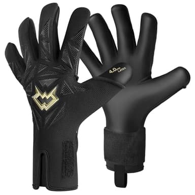 WVVOU Professional Goalkeeper Gloves for Adults and Youth Soccer Goalie Gloves Breathable Soccer Gloves High Performance Guantes De Portero with 4+3mm Sticky Super Grip Latex Palm (Black, 8)