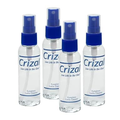 Crizal Eyeglass Lens Cleaning Solution – 4 Pack – Safe for AR-Coated Lenses – Designed & Tested by The AR Coating Experts