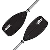 Pelican Junior Kid Kayak Paddle - Youth 2 Piece Aluminum & Polypropylene Ribbed Blade - 72 in - Black