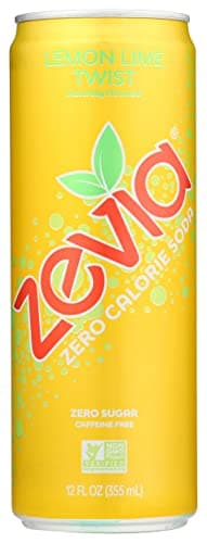 Zevia Zero Calorie Soda, Lemon Lime Twist, Non-GMO, 12 Fl Oz (Pack of 12)