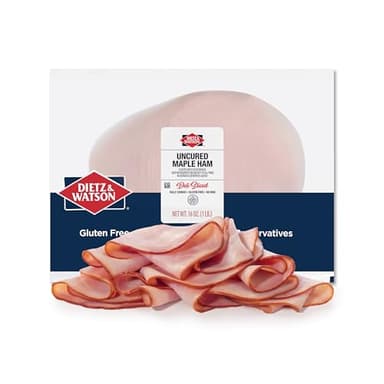 Dietz & Watson Deli-Sliced Uncured Maple Ham, 16 oz