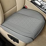 Black Panther Luxury Faux Leather Car Seat Cover Front Bottom Seat Cushion Cover, Anti-Slip and Wrap Around The Bottom, Fits 95% of Vehicles - 1 Piece,Grey