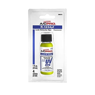 A/C Pro Certified A/C Pro Car Air Conditioner Leak Detector Dye, Leak Detection UV Dye Detects Leaks in R-1234YF AC Systems, 1 Oz