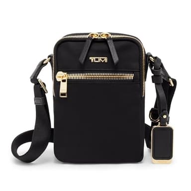 TUMI - Voyageur Persia Crossbody - Nylon Crossbody Travel Shoulder Bag for Women & Men - Stain- & Water-Resistant Fabric - Black & Gold