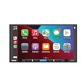 JENSEN J1CA7 7-inch Certified Apple CarPlay Android Auto | Double DIN Touchscreen Car Stereo Radio | Bluetooth Hands Free Calling & Music Streaming | Backup Camera Input | USB Playback & Charging