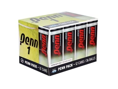 Penn Championship Tennis Balls - Extra Duty Felt Pressurized Tennis Balls 3 Count(Pack of 12)