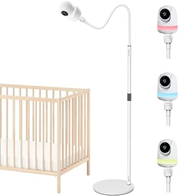 Upgraded Baby Monitor Floor Stand Holder Mount Compactible with Babysense HDS2 / Max View and Pro/Prisma Baby Cameras Holder Adjustable Height Baby Camera Floor Stand Flexible Baby Cameras Holder