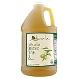 Kevala Extra Virgin Organic Olive Oil - Unrefined, Good for Cooking, Cold Pressed, Non GMO Green Olives, Vegan, Gluten Free, Kosher, Salad Dressing, 64 oz