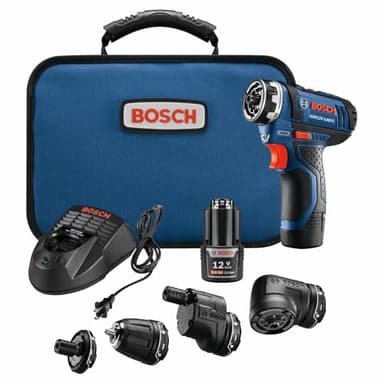 Bosch GSR12V-140FCB22 12V Max Drill/Driver with 5-In-1 Flexiclick® System and (2) 2.0 Ah Batteries