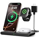 2025 Traveling Portable Wireless Fast Charger for Apple & Android Charging Station, 3 in 1 Charging for iPhone 16 15 14 13 12, Apple Watch Series & Air pods 4 3 2 Pro, Samsung Galaxy-Gifts for Family