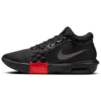 Nike Lebron Witness VIII Men's Basketball Shoes, Black White University Red, 9