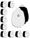 20-Pack TENS Unit Replacement Pads, Long-Lasting Snap Electrodes for 50 Times of Use per Pad, Latex-Free TENS Pads Set Compatible with TENS EMS Devices Using 3.5mm Button Lead Wires