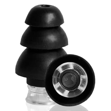 Pluggerz Enjoy True Tone Earplugs, Skin-Friendly Material, Reusable Ear Plugs with Filter, 19 dB Noise Reduction Rating, Universal-Fit Hearing Protection for Concerts or Festivals,1 Pair