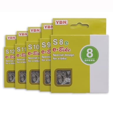 YBN E-Bike Chain 8 Speed for Mid Motor E-Bike for Bosch Bafang for Shimano Electric Bike 136links High Strength Chain,8 Speed