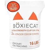 Boxie Extra Strength Cat Litter, 35-Day Odor Control, Clumping Clay, 16lb