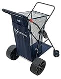 Rio Beach Wonder Wheeler II Wide Utility, Lawn, and Beach Cart, Navy