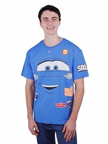 Disney Cars Sally Carrera Mens Matching Family Cosplay T-Shirt Bright Blue Medium