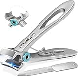 Nail Clippers for Men Thick Nails -DRMODE Heavy Duty Large Toenail Clippers for Thick Nails with Wide Jaw Opening, Ultra Sharp Stainless Steel Finger Nail Clippers Cutter for Tough Nail Seniors Adult