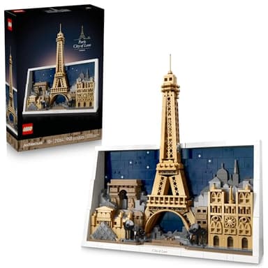 LEGO Architecture Paris – City of Love Building Set for Adults - Gift for Mothers Day - Office or Bedroom Decor for Women & Men, Ages 18+ - W/Frame for Display - 21064