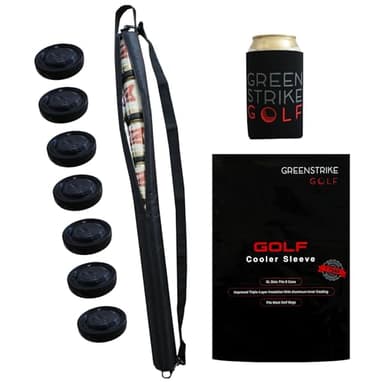 Super Large Beer Sleeve for Golf Bag with 7 Reusable Cold Packs - XL-Size: 9 Cans Cooler Bag - Great Father's Day Gift - Keeps Beverages Icy Cold for 8 Hours