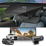 Fitcamx Front 4K+Rear 1080P Dash Cam for 2022-2025 Toyota Tundra & Sequoia 2023-2025 Limited SR SR5 TRD Pro Limited Platinum (Gen3), OEM Style, Dual Loop Recording, WiFi & APP, G-Sensor, 128GB Card